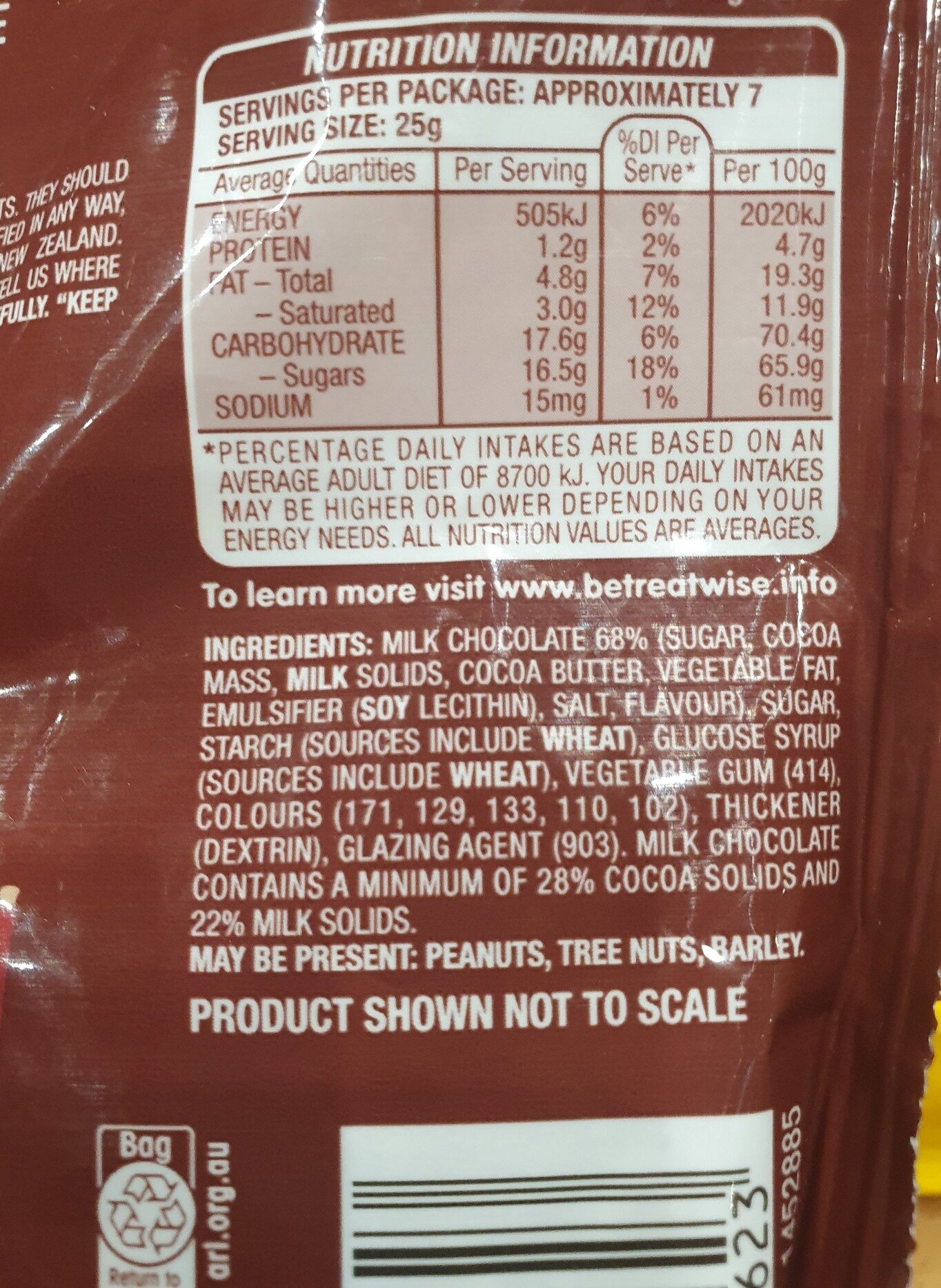 Chocolate m&m’s - Ingredients