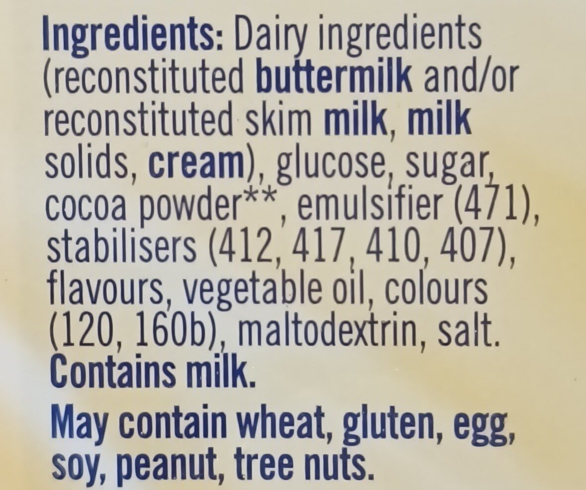 Blue Ribbon 3 in 1 ice cream - Ingredients