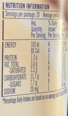 Blue Ribbon 3 in 1 ice cream - Nutrition facts