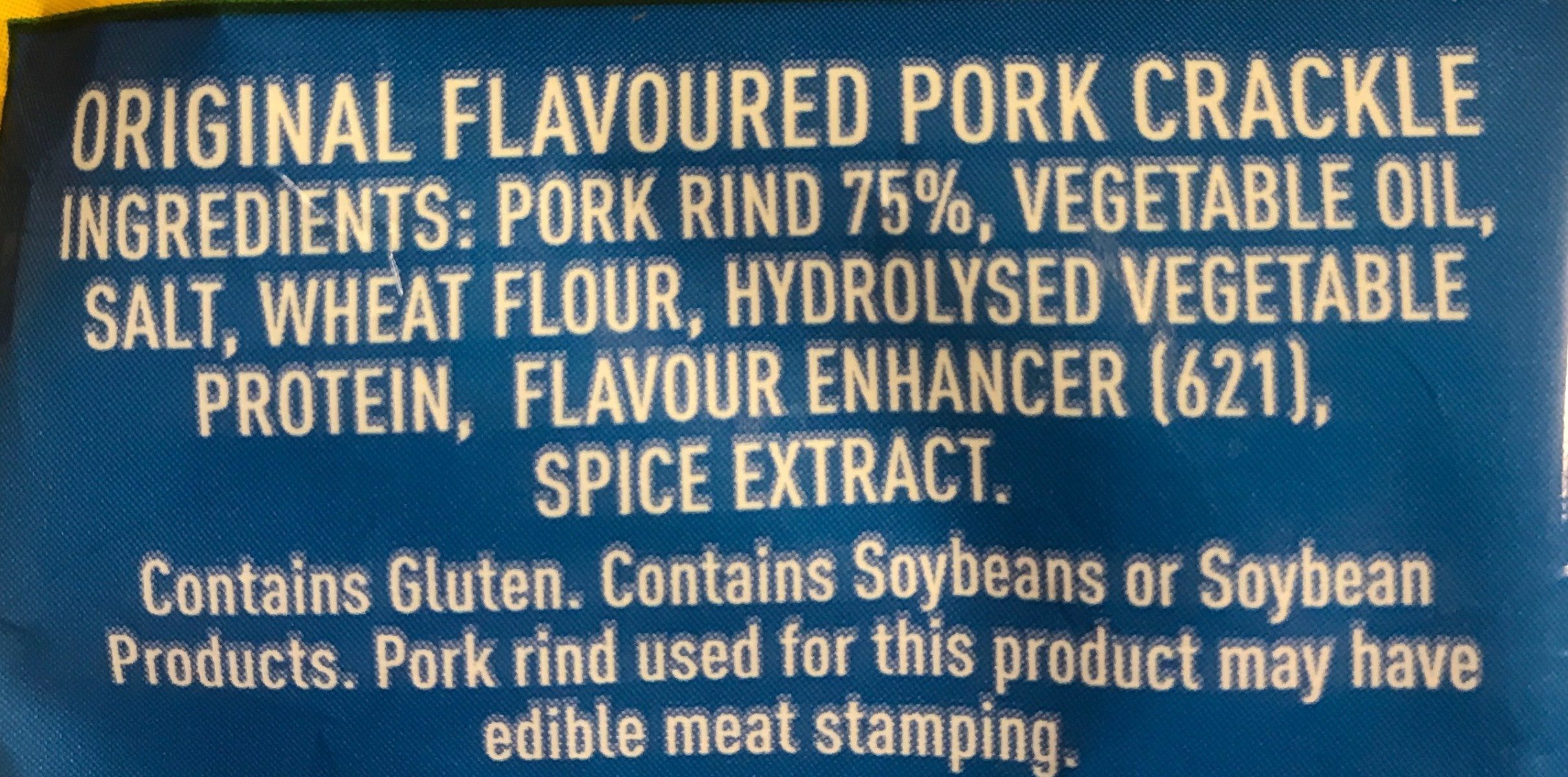 Pork crackle - Ingredients - fr
