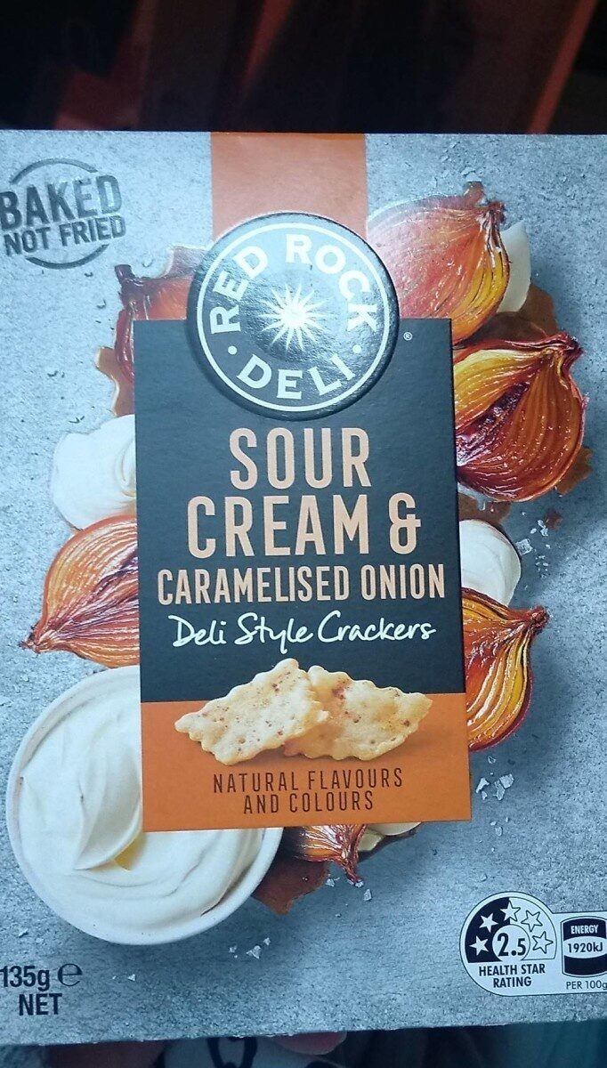 Sour cream and onion deli style crackers - Producto - en