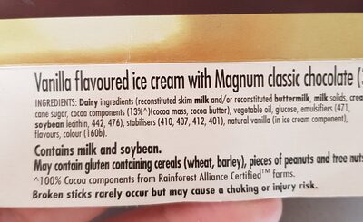 Magnum Mini Classic - Ingredients