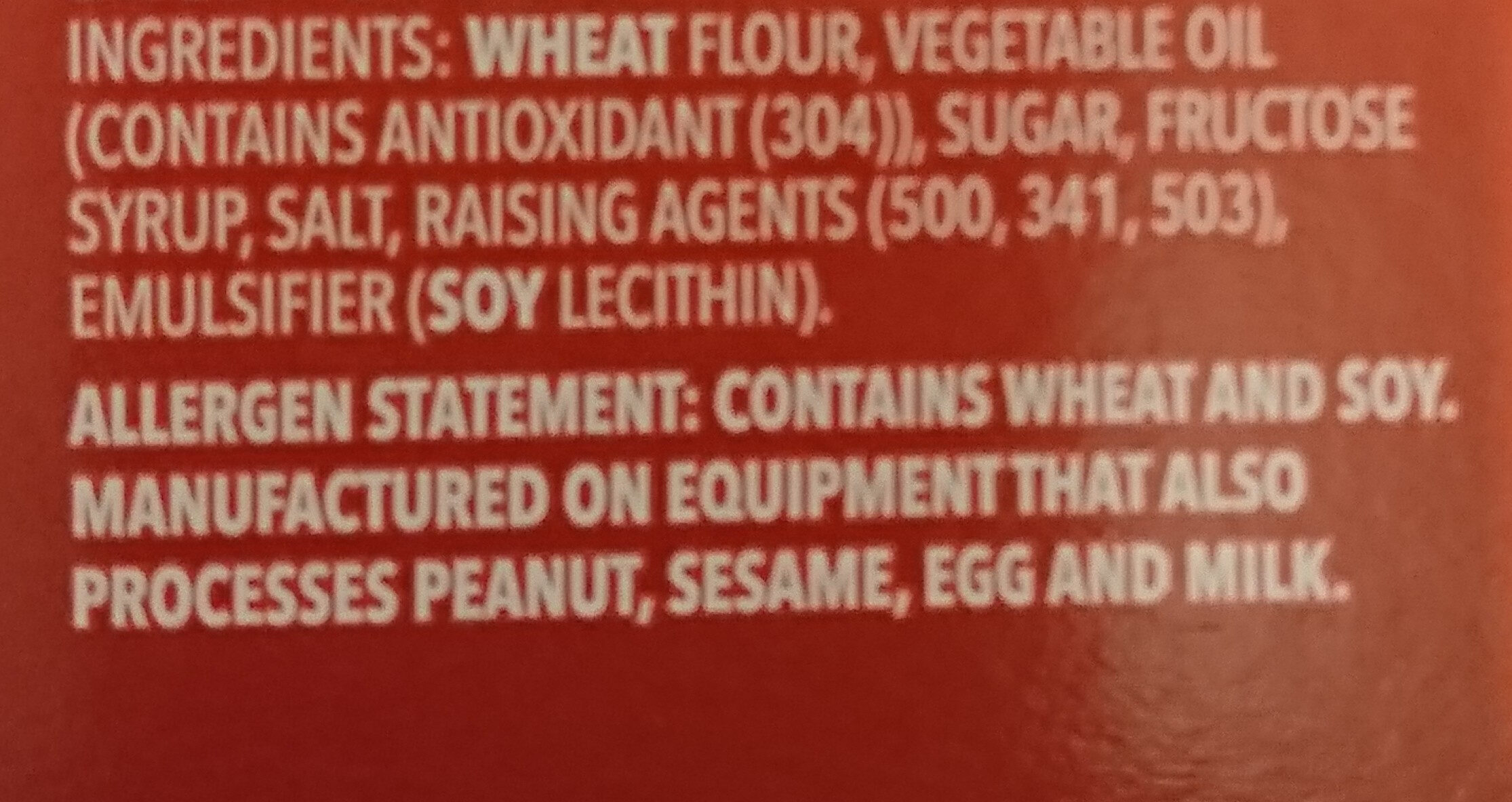 Crackers - Ingredients