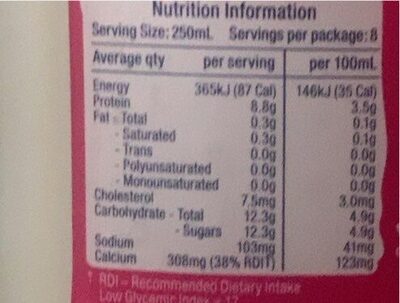 Pauls Skim 99.9% Fat Free Milk - Nutrition facts