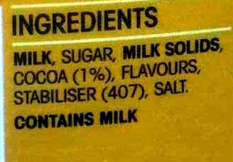 Choc Peanut Butter - Ingredients