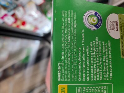 Energy dairy snack - Ingredients