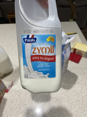 Paul’s zymil lactose free low fat milk - Product