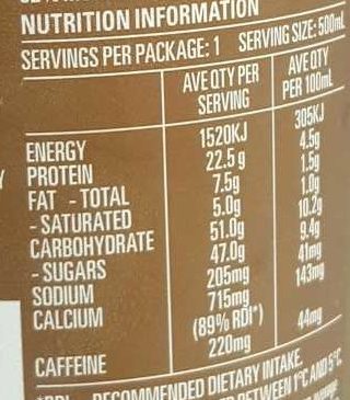 Ice Break Refuel High Protein - Nutrition facts
