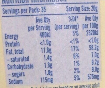 Traditional Mayonnaise - Nutrition facts - fr