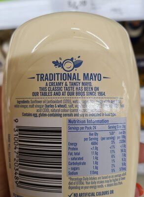 Praise Traditional Creamy Mayonnaise 490G - Ingredients