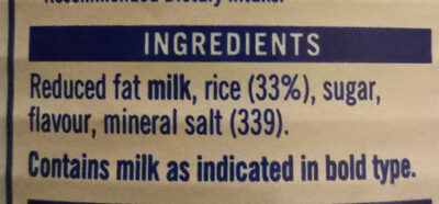 Riz au lait - Ingredients