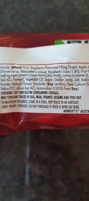 Arnott's Raspberry Shortcake 250G - Ingredients