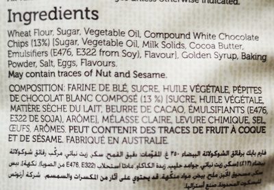 Farmbake White Choc - Ingredients - fr