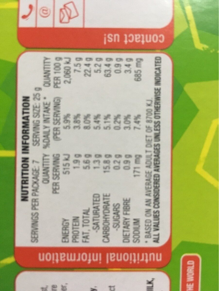Shapes Originals Barbecue - Nutrition facts - fr