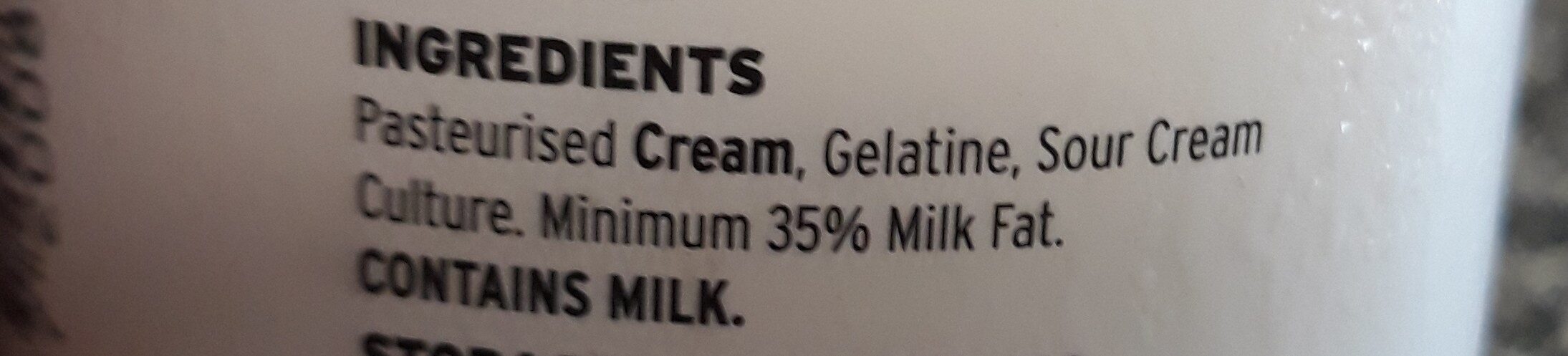 sour cream - Ingredients