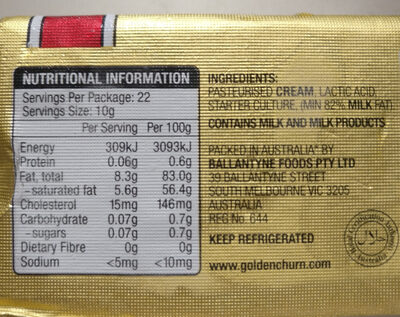 Golden Churn Butter Unsalted - Product