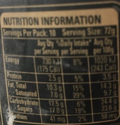 Glace chocolat - Nutrition facts - fr