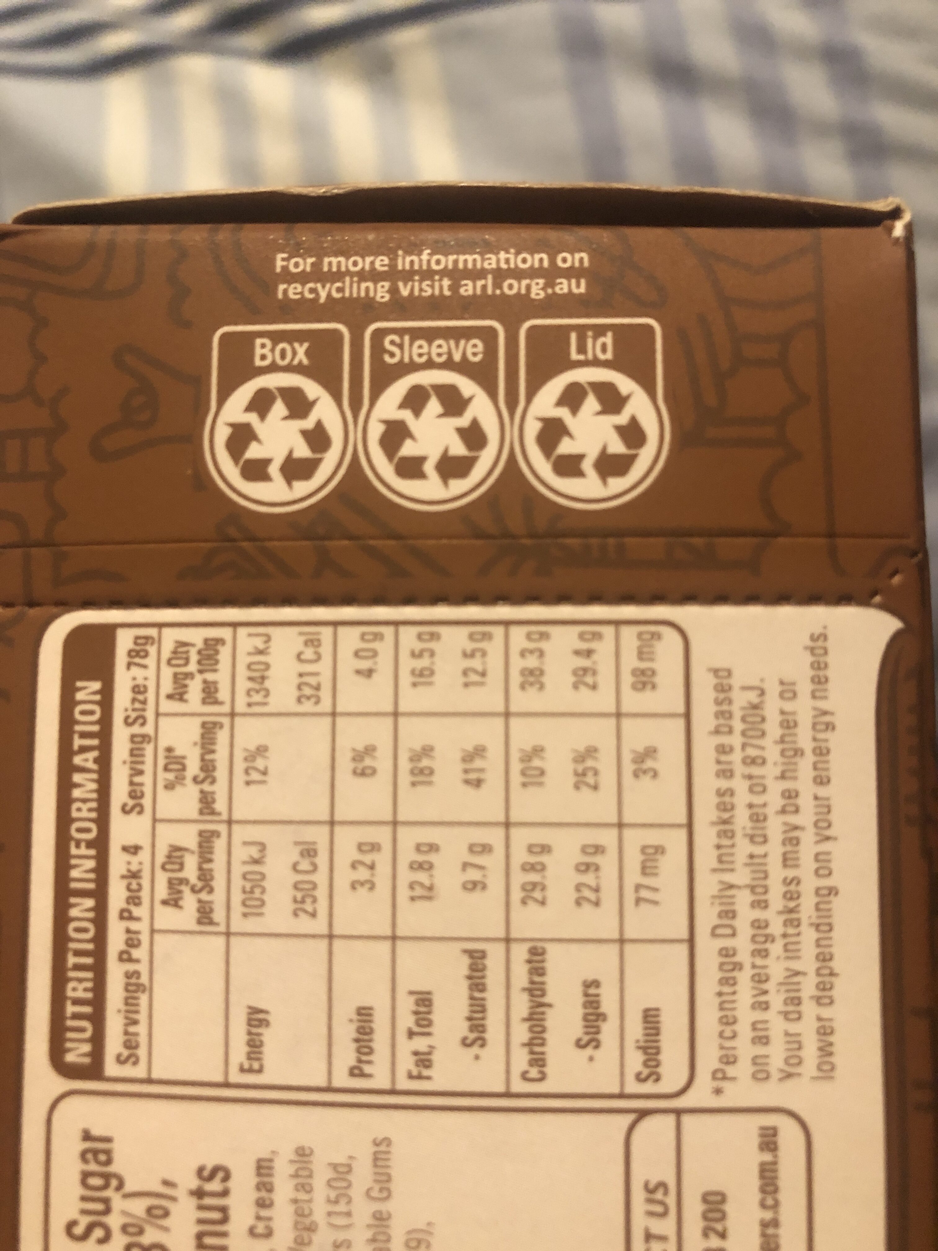 Super Choc Drumstick - Recycling instructions and/or packaging information