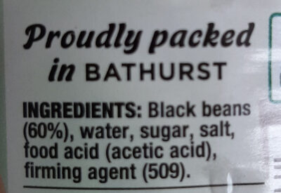 Edgell Black Beans - Ingredients