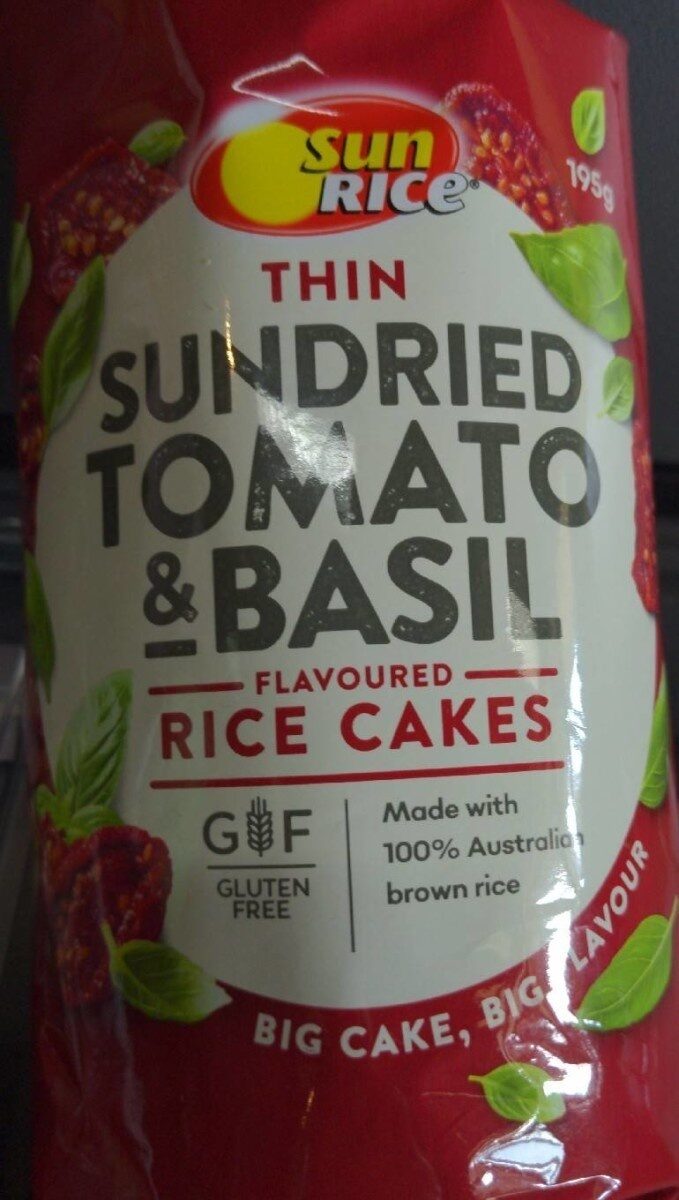 Thin Sundried tomato & basil flavoured rice cakes - Product