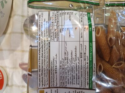 San Remo Penne Wholemeal - Ingredients