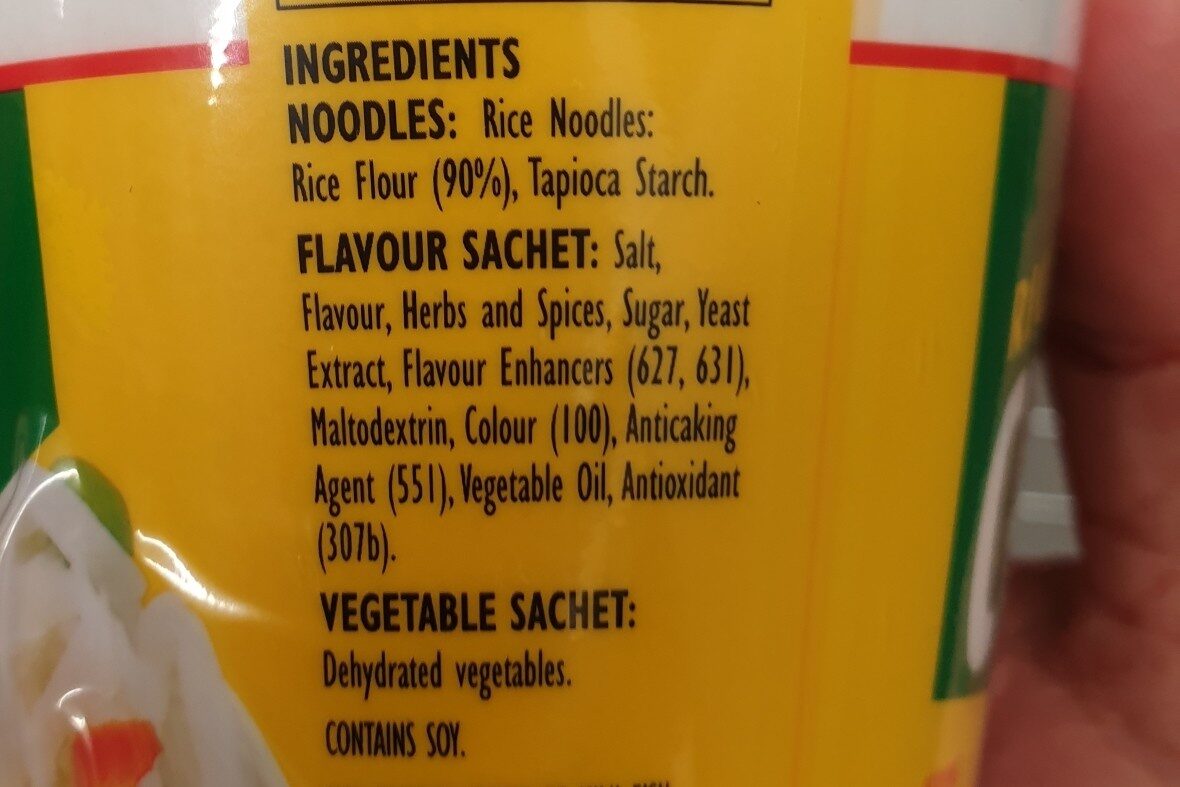 Gluten Free Rice Noodles Chicken - Ingredients