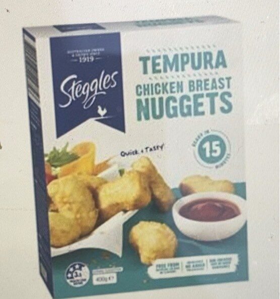 Steggles tempura chicken breast nuggets 400g - Product