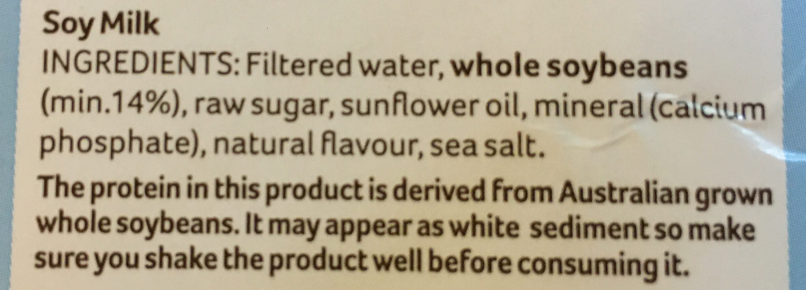 Soy Milky Regular - Ingredients