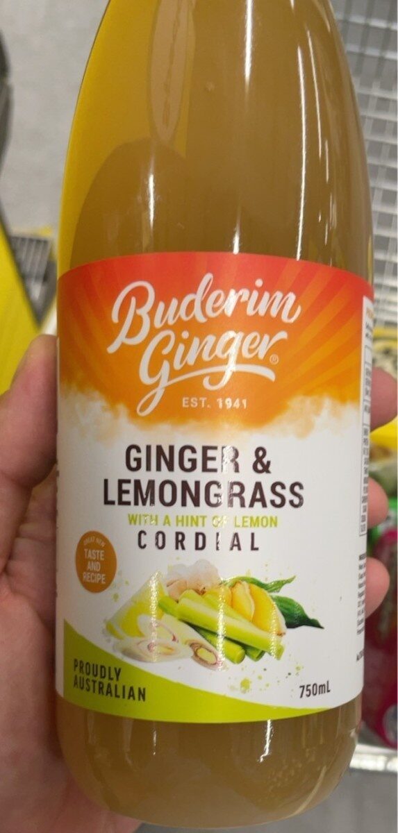 Ginger and lemongrass cordial - Product