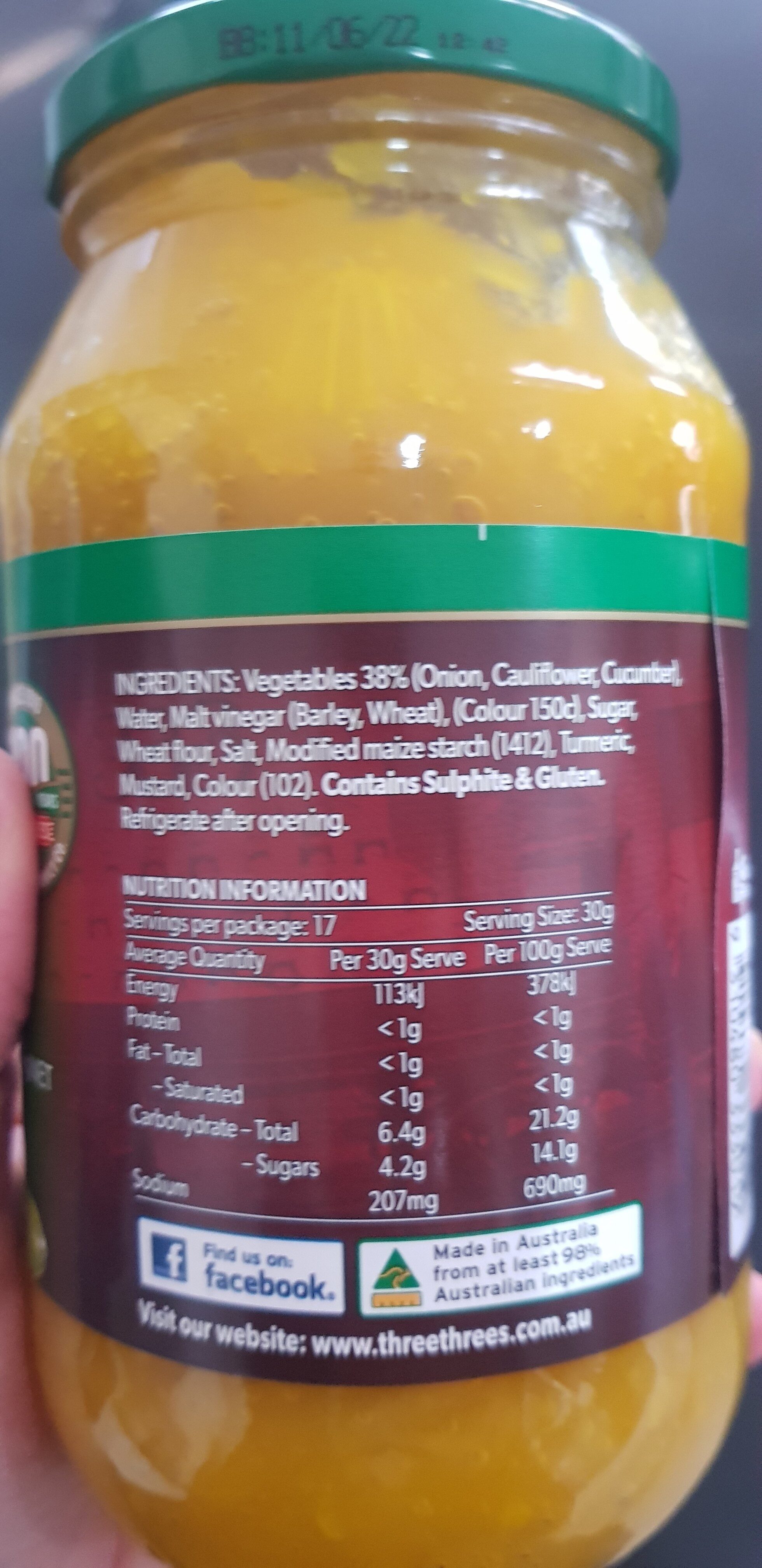 sweet mustard pickles - Ingredients