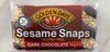 Sesame Snaps Dark Chocolate - Product