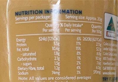 Smooth Peanut Butter - Nutrition facts