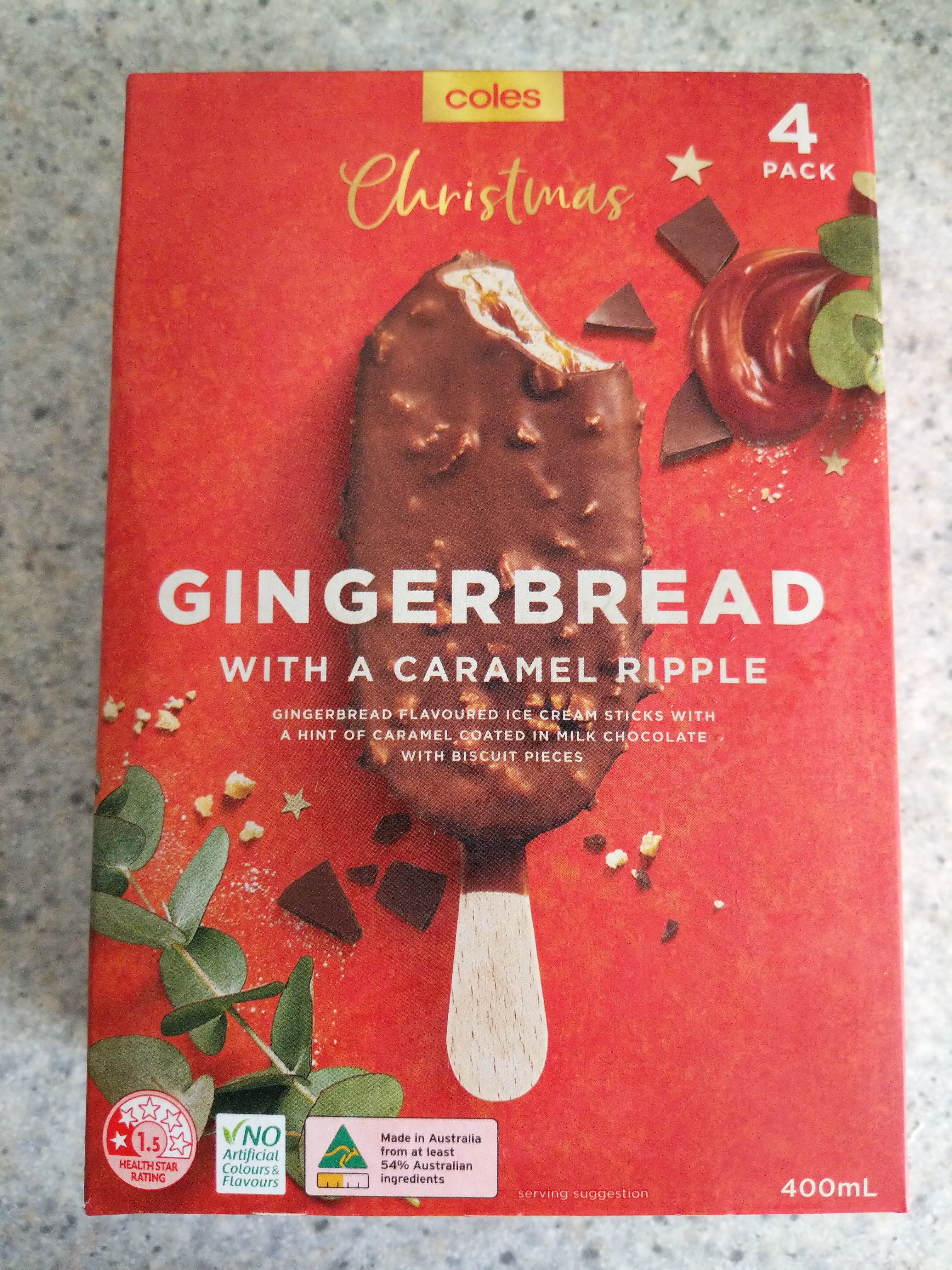 Gingerbread with a Caramel Ripple Ice Cream Sticks - Product