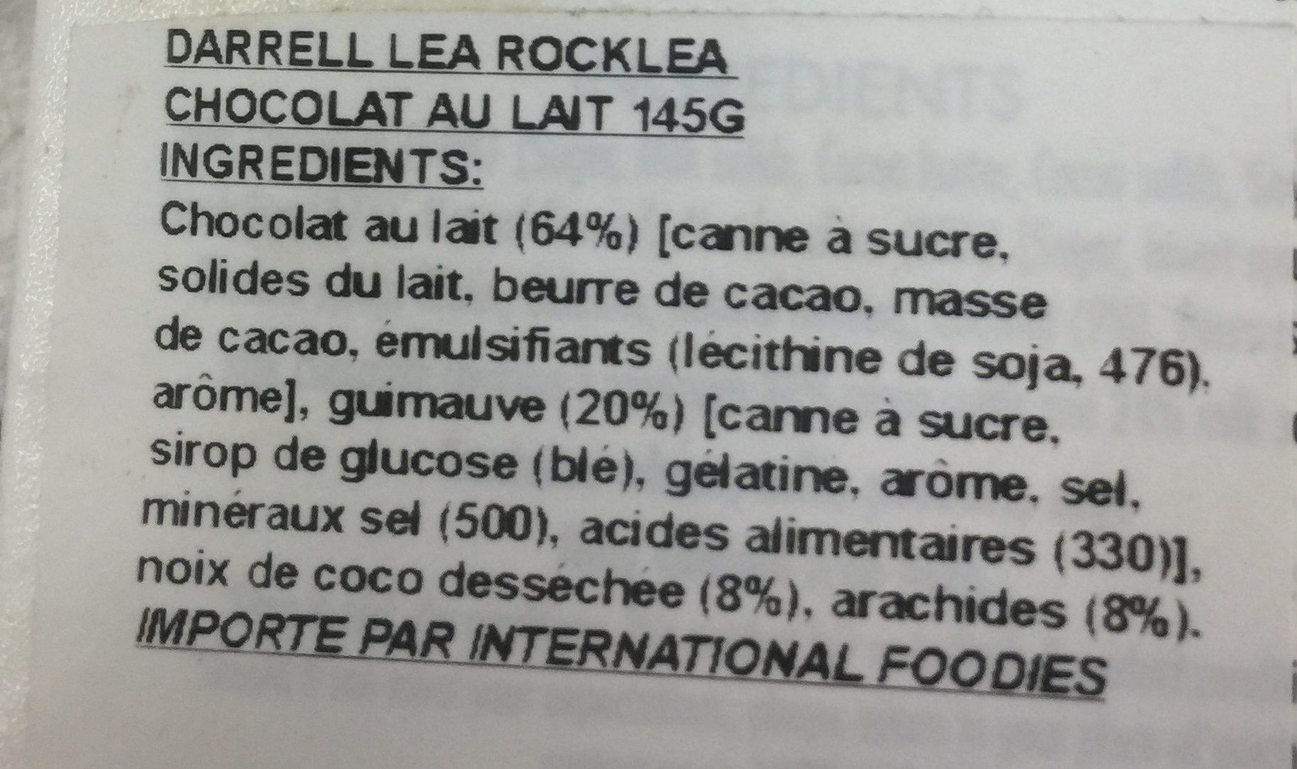 Rocklea Road Original - Ingredients - fr