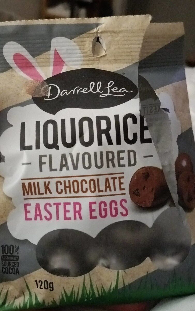 Darrell Lea Liquorice Flavoured Milk Chocolate Easter Eggs - Product