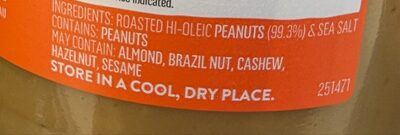 Crunchy Peanut Butter - Ingredients
