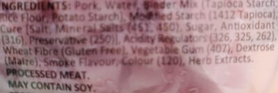 Shredded ham - Ingredients