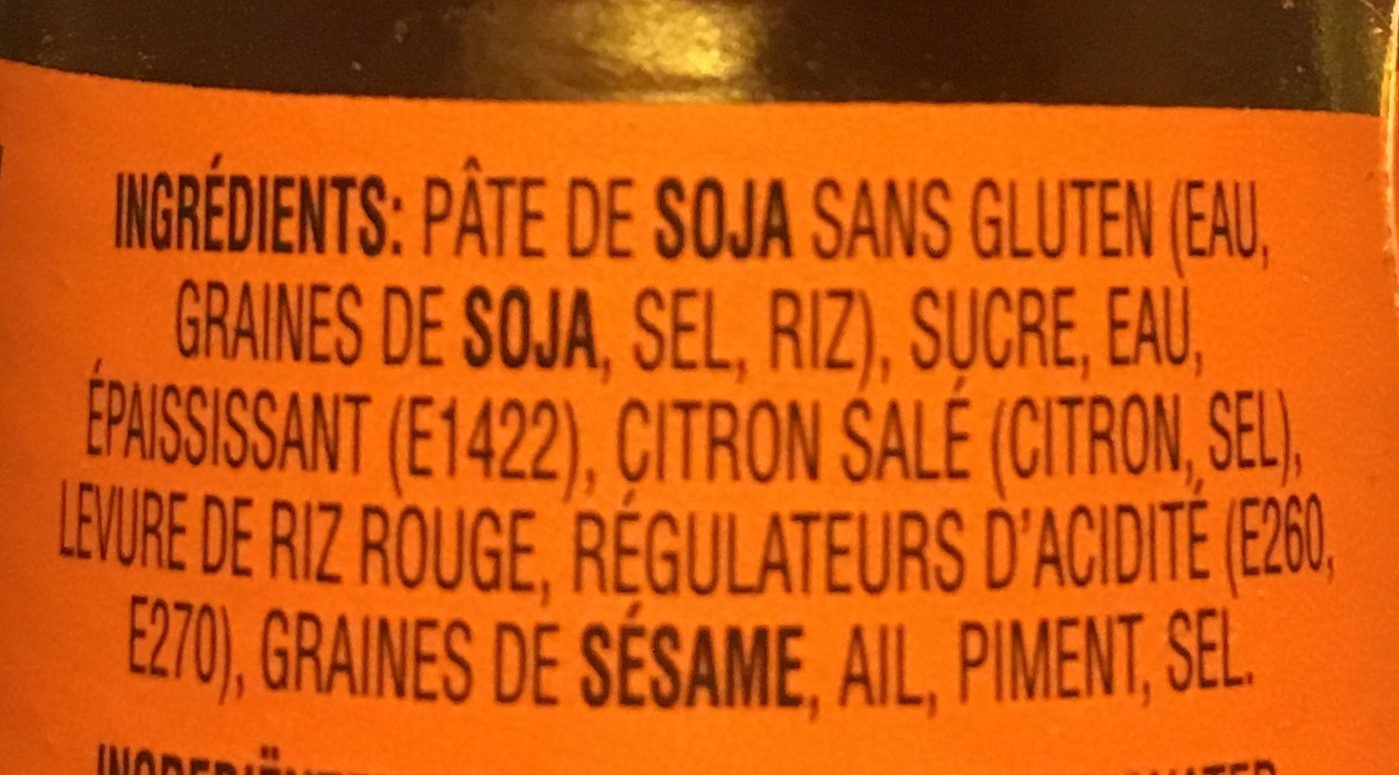 Sauce hoi sin - Ingrediënten - fr