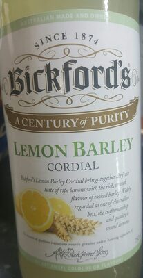 Bickford's Lemon Barley Cordial - Product