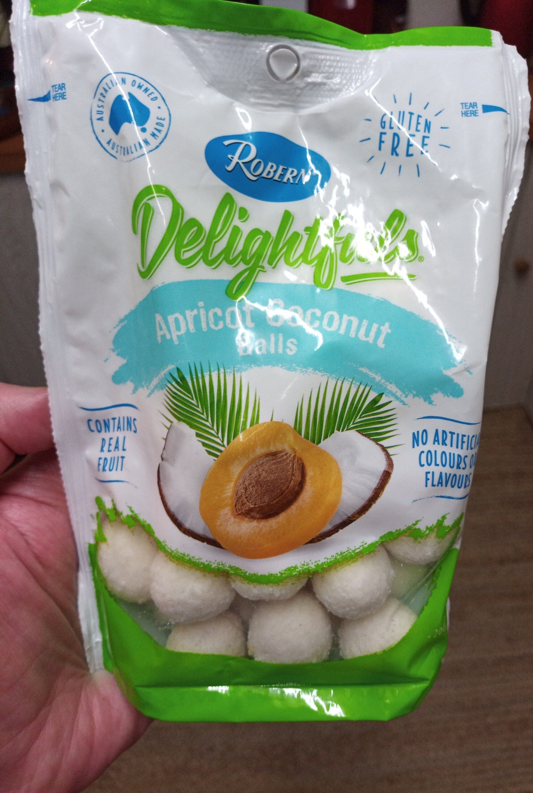 Delightfuls Apricot Coconut Balls - Ingredients
