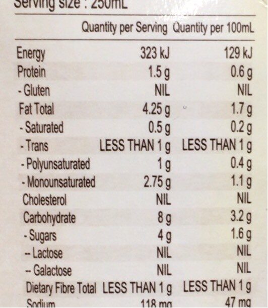 Activated Almond Unsweetened - Nutrition facts