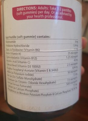 Vitæ gummies - Nutrition facts