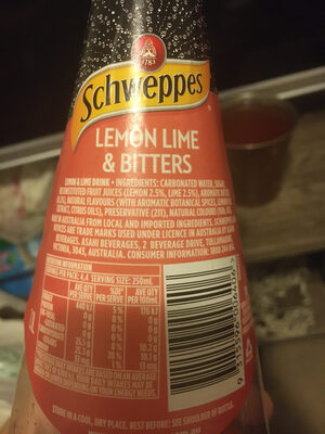 Lemon lime & bitters - Ingredients