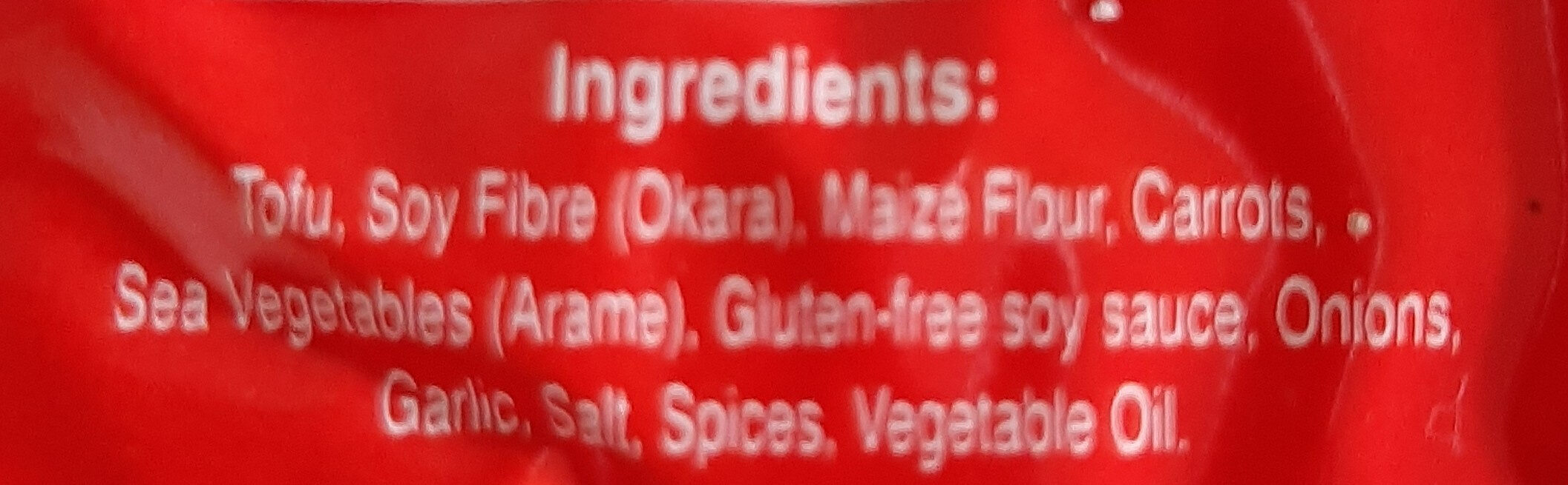 macrobiotic tofu burgers - Ingredients