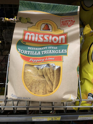 Mission tortilla triangles peppery lime - Product