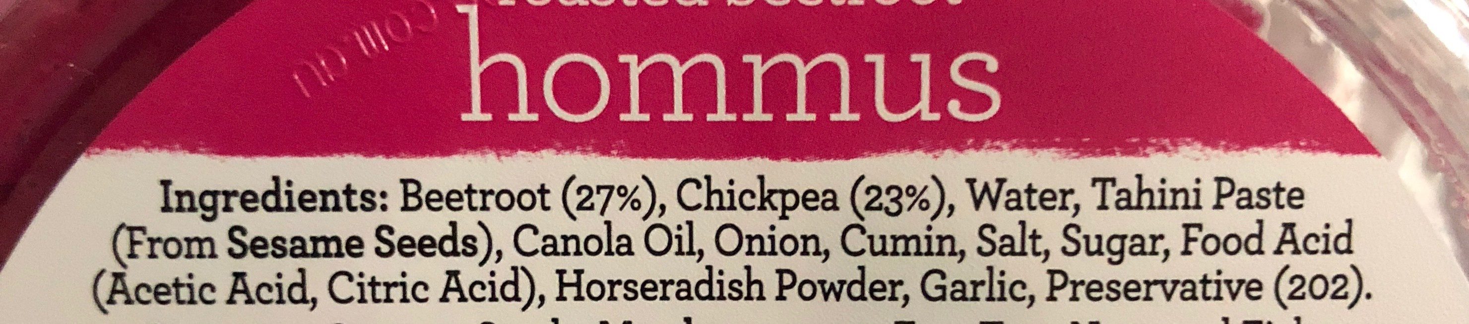 Roasted Beetroot Hommus - Ingredients