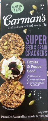 Calories in Carman'S Super Seed & Grain Crackers