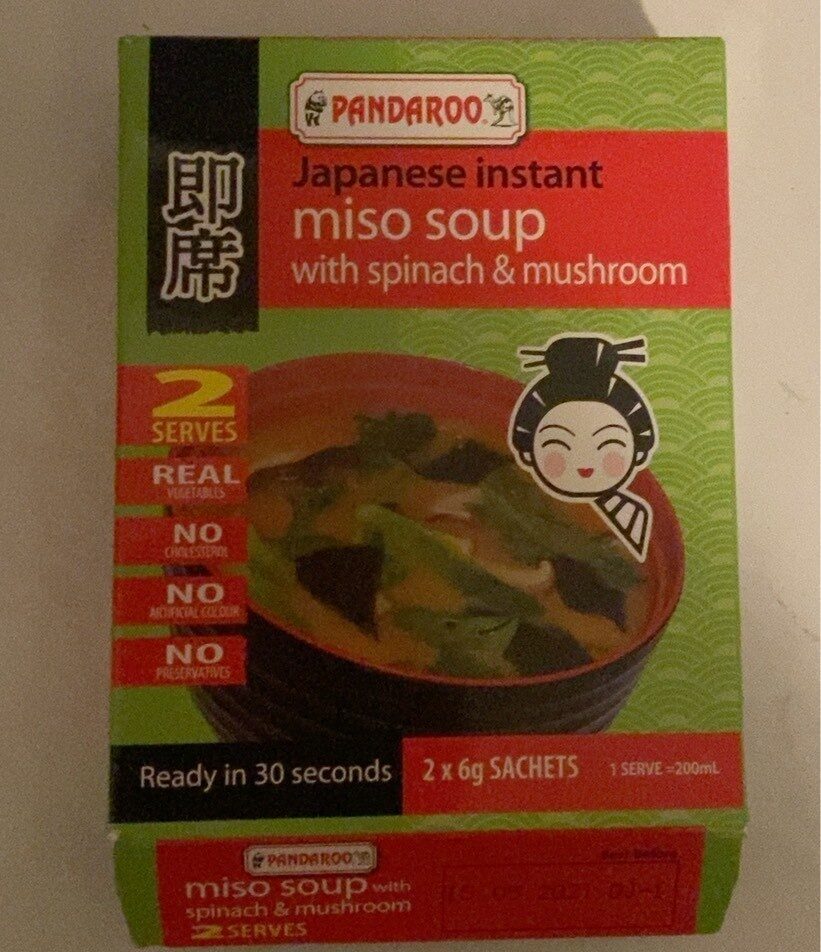 Miso Soup with spinach and mushrooms - Product