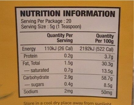 Fried Shallots - Nutrition facts