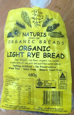 Naturis Organic Light Rye Bread - Product